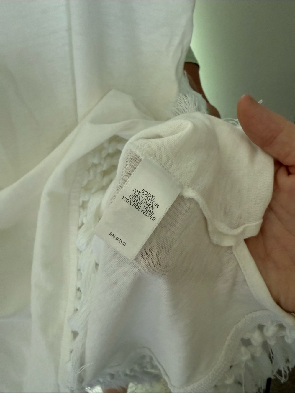 J Jill linen cotton blend white tank Large - Picture 5 of 6